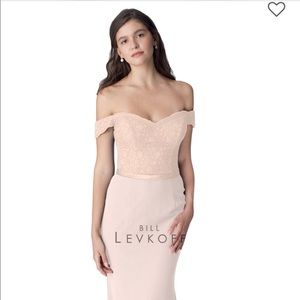 Bill Levkoff bridesmaid dress in Petal Pink